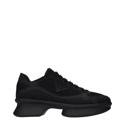 Prada Women's Sneakers Black Fabric