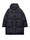 Prada Soft Canvas Down Parka In Blue