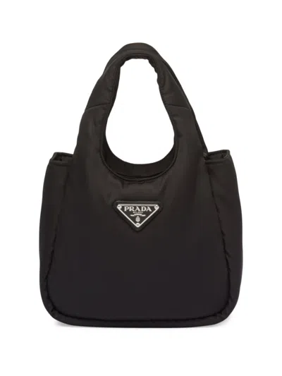 Prada Soft Padded Re-nylon Mini-bag In Black