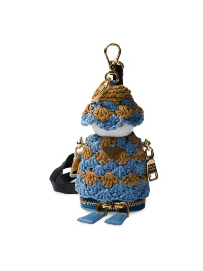 Prada Women's Soft Robot Crochet Bag Pendant In Pattern