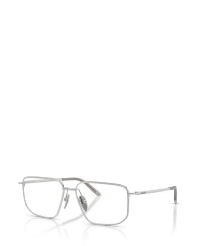 Prada Women's Square Eyeglasses, Pr C52v In Silver