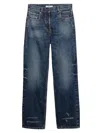 Prada Vintage-wash Straight-leg Jeans Size 26 In Blue