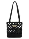 Prada Logo Crochet Tote Bag