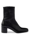 Prada Stretch Nappa Leather Booties In Black