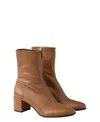 Prada Women's Stretch Nappa Leather Booties In Brown
