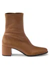 Prada Women's Stretch Nappa Leather Booties In Brown