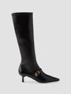 Prada Stretch Nappa Leather Boots In Black