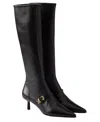Prada Stretch Nappa Leather Boots In Black