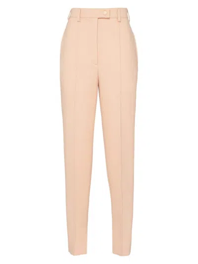 Prada Mesh Insert Wool Pants In F0924 Pesco