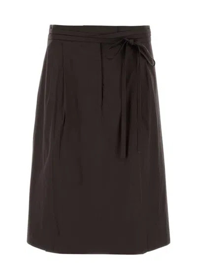 PRADA WOMEN'S STRETCH POPLIN SKIRT