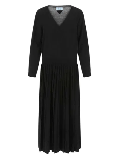 PRADA WOMEN'S STRETCH WOOL BLEND DRESS