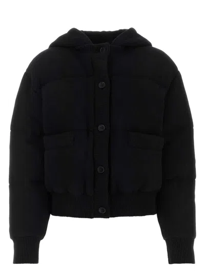 PRADA WOMEN'S STRETCH WOOL BLEND PADDED JACKET