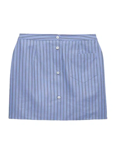 PRADA WOMEN'S STRIPED MINISKIRT