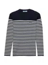 Prada Gestreifter Pullover Aus Wolle In Blue