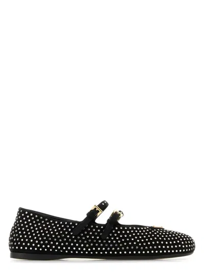 PRADA WOMEN'S SUEDE BALLERINAS