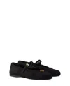 Prada Women Nappa Leather Ballerinas In Black