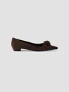 Prada Suede Ballerinas In Brown