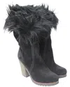 Prada Women's Suede Bootie (authentic Pre-loved) In Black
