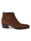 Prada Suede Booties In Brown