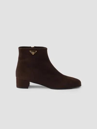 PRADA WOMEN'S SUEDE BOOTIES