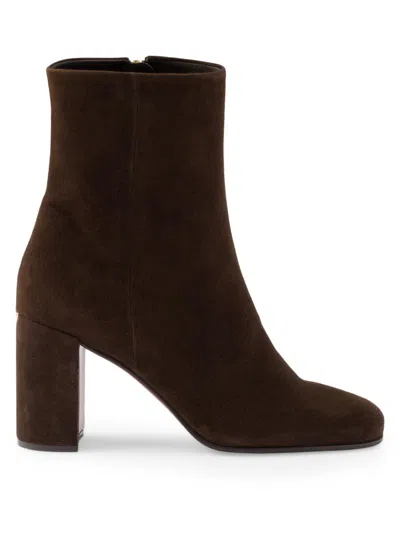 Prada Women's Suede Booties In Brown