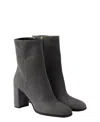 Prada Suede Booties In Gray