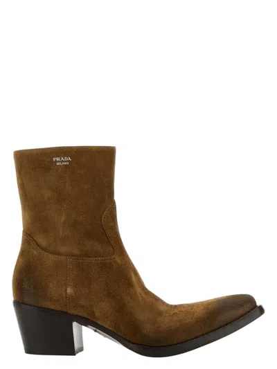 PRADA WOMEN'S SUEDE BOOTS
