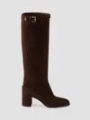 Prada Suede Boots In Brown