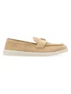 Prada Suede Moccasins In Beige