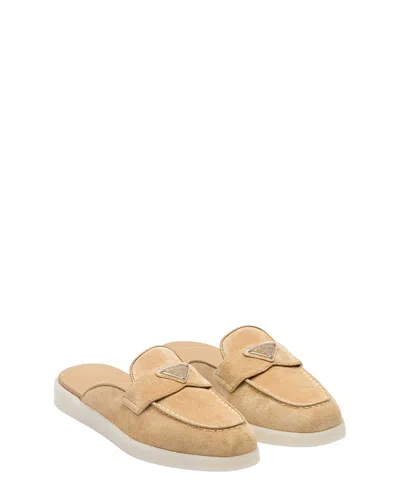 PRADA WOMEN'S SUEDE LEATHER SABOTS