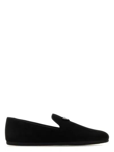 PRADA WOMEN'S SUEDE LOAFERS