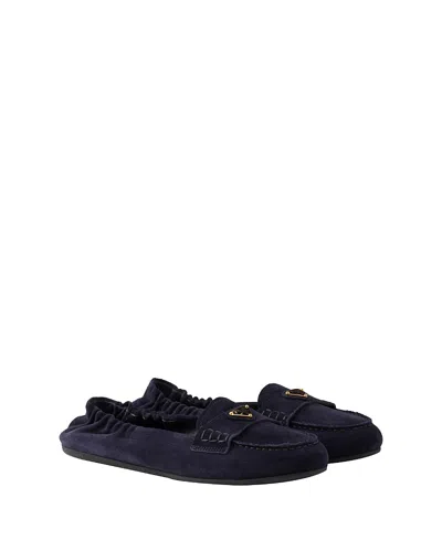 PRADA WOMEN'S SUEDE LOAFERS