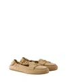 Prada Round-head Flat Shoes In Neutral