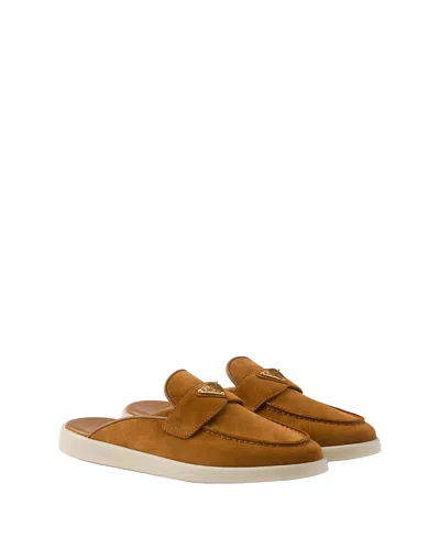 PRADA WOMEN'S SUEDE MULES