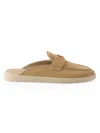 Prada Suede Mules In Gray