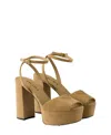 Prada Thick Soled High-heeled Sandals In Neutral