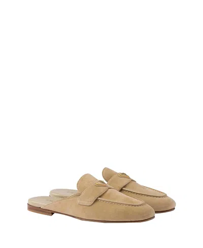PRADA WOMEN'S SUEDE SLIPPERS