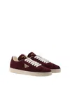 Prada Suede Sneakers In Burgundy