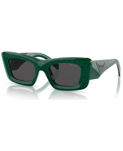 Prada Symbole Cat Eye Women's Sunglasses, Pr 13zs In Green Marble