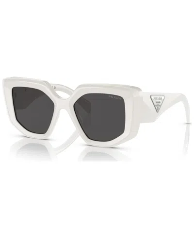 Prada Symbole Rectuangular Women's Sunglasses, Pr 14zs In Talc