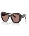 Prada 53mm Gradient Irregular Sunglasses In Root Tortoise
