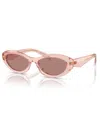 Prada Sunglasses 26zs Sole In Transparent Peach