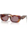 Prada Acetate Prb05s Sunglasses In Poppy Tortoise