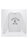 Prada Logo Print Crewneck Sweatshirt In White