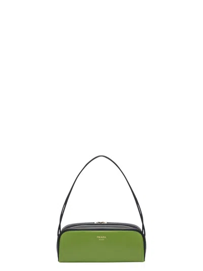 PRADA WOMEN'S SWING BAG EBONY/GREEN | 1BC249OOOASK COLOR F04IS