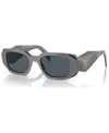 Prada Pr 17ws 11n09t Rectangle Sunglasses In Marble Black