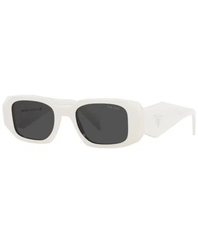 Prada Dark Grey Rectangular Ladies Sunglasses Pr 17ws 1425s0 49 In White