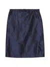 Prada Drawstring Midi Pencil Skirt In Blue