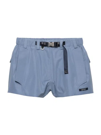 Prada Women's Technical Fabric Shorts In Blue