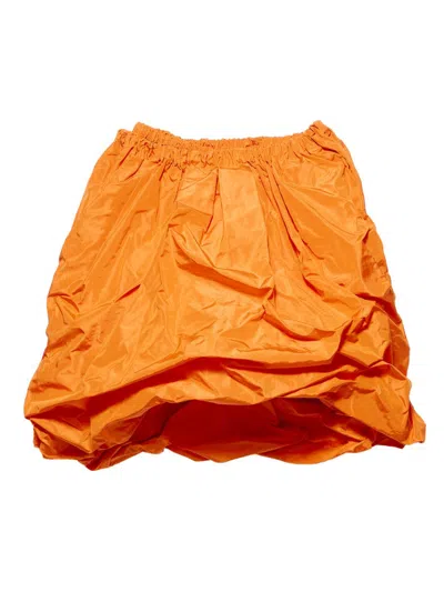 Prada Women's Technical Taffeta Skirt In Orange